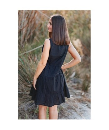 Isla Bonita By SIGRIS Vestido Corto de Algodón con Detalles Bordados