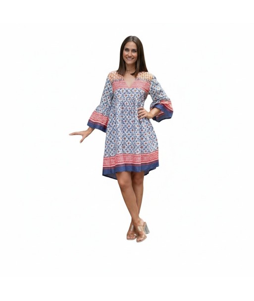 Isla Bonita By SIGRIS Vestido Corto de Algodón Estampado