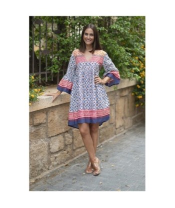 Isla Bonita By SIGRIS Vestido Corto de Algodón Estampado