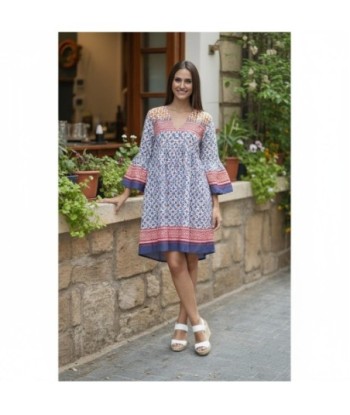 Isla Bonita By SIGRIS Vestido Corto de Algodón Estampado
