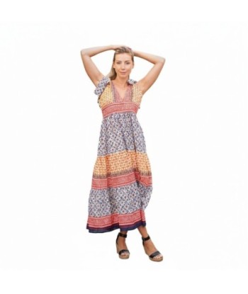 Isla Bonita By SIGRIS Vestido Midi de Algodón con Estampados Coloridos
