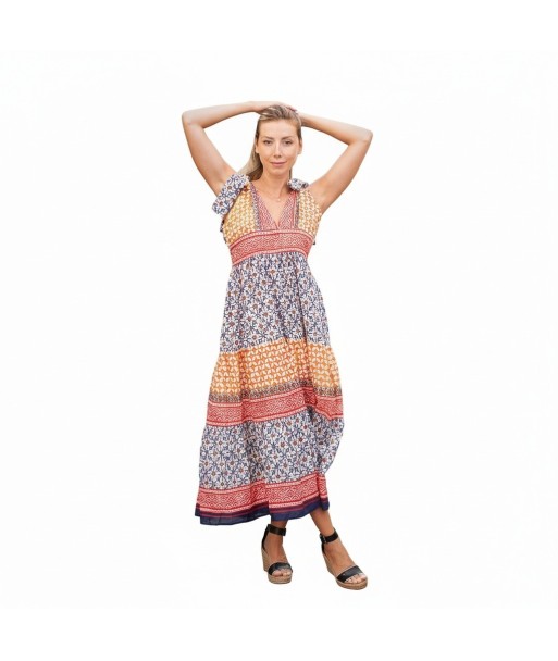 Isla Bonita By SIGRIS Vestido Midi de Algodón con Estampados Coloridos