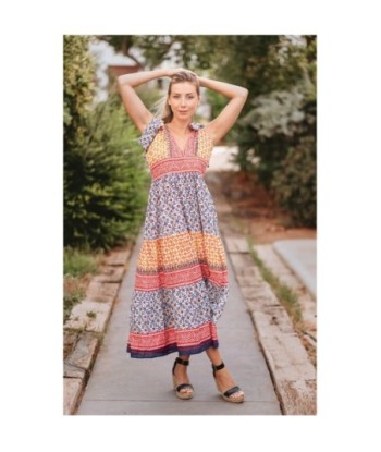 Isla Bonita By SIGRIS Vestido Midi de Algodón con Estampados Coloridos