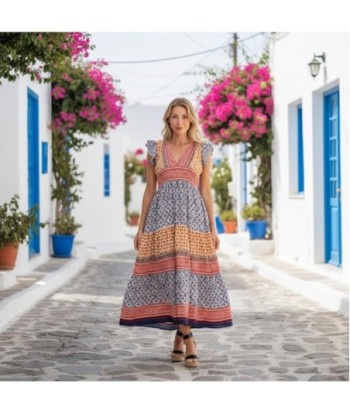 Isla Bonita By SIGRIS Vestido Midi de Algodón con Estampados Coloridos