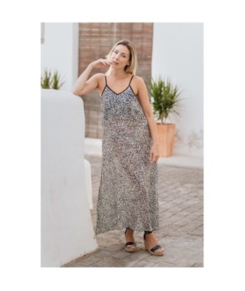 Isla Bonita By SIGRIS Vestido Largo de Algodón con Estampado Animal