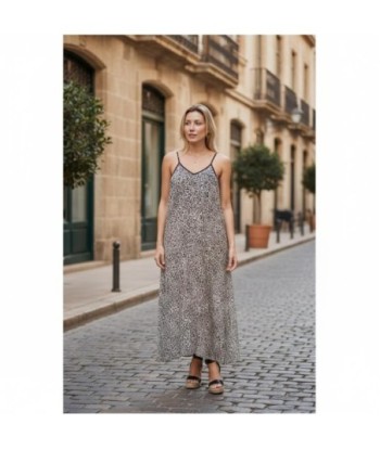 Isla Bonita By SIGRIS Vestido Largo de Algodón con Estampado Animal