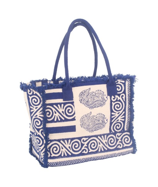 Isla Bonita By SIGRIS Bolso de Algodón Estilo Étnico con Diseños Marinos