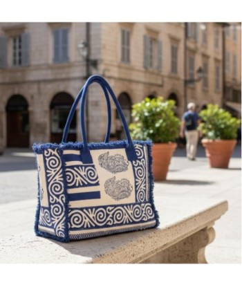Isla Bonita By SIGRIS Bolso de Algodón Estilo Étnico con Diseños Marinos