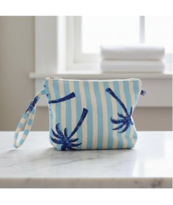 Isla Bonita By SIGRIS Neceser de Algodón con Diseño de Palmera y Rayas