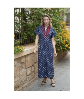 Isla Bonita By SIGRIS Vestido Camisero de Algodón con Estampado de Lunares