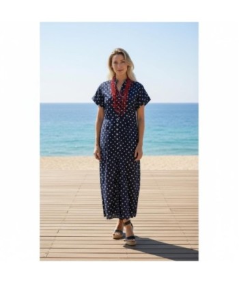 Isla Bonita By SIGRIS Vestido Camisero de Algodón con Estampado de Lunares