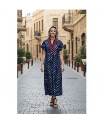 Isla Bonita By SIGRIS Vestido Camisero de Algodón con Estampado de Lunares
