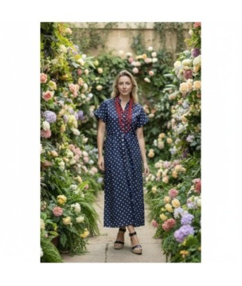 Isla Bonita By SIGRIS Vestido Camisero de Algodón con Estampado de Lunares