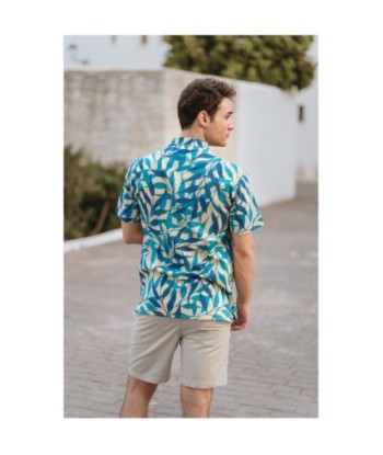 Isla Bonita By SIGRIS Camisa Hombre 100% Algodón con Diseño Tropical