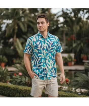 Isla Bonita By SIGRIS Camisa Hombre 100% Algodón con Diseño Tropical