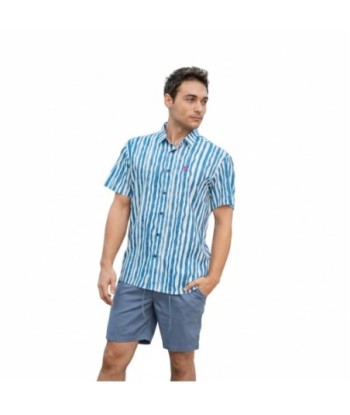 Isla Bonita By SIGRIS Camisa Hombre de Algodón 100% con Diseño Rayado