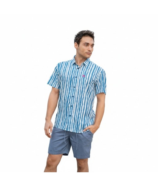 Isla Bonita By SIGRIS Camisa Hombre de Algodón 100% con Diseño Rayado