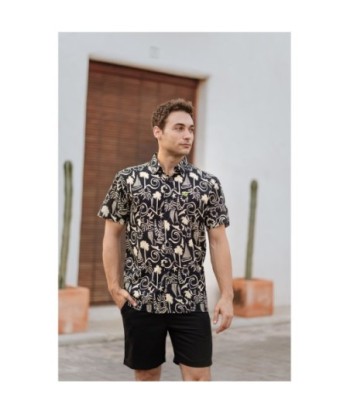 Isla Bonita By SIGRIS Camisa de Hombre 100% Algodón con Diseño Tropical