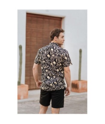 Isla Bonita By SIGRIS Camisa de Hombre 100% Algodón con Diseño Tropical