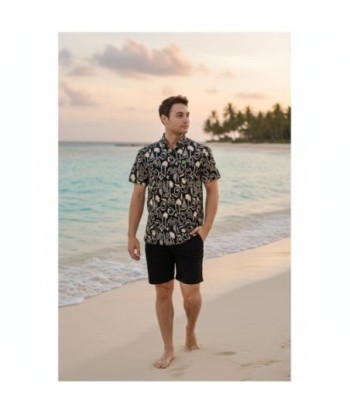 Isla Bonita By SIGRIS Camisa de Hombre 100% Algodón con Diseño Tropical