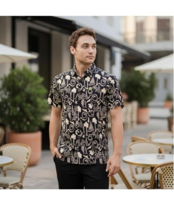 Isla Bonita By SIGRIS Camisa de Hombre 100% Algodón con Diseño Tropical
