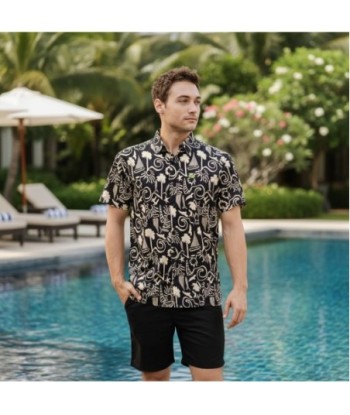 Isla Bonita By SIGRIS Camisa de Hombre 100% Algodón con Diseño Tropical