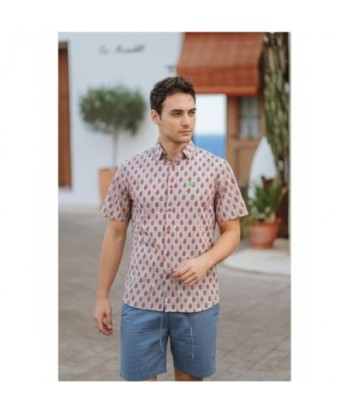 Isla Bonita By SIGRIS Camisa Hombre de Algodón 100% con Estampado Floral