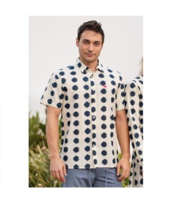 Isla Bonita By SIGRIS Camisa Hombre de Algodón con Estampado de Lunares