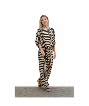 Isla Bonita By SIGRIS Pantalones de Viscosa con Estampado a Rayas y Lunares
