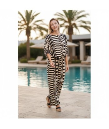 Isla Bonita By SIGRIS Pantalones de Viscosa con Estampado a Rayas y Lunares