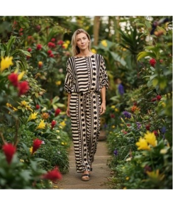 Isla Bonita By SIGRIS Pantalones de Viscosa con Estampado a Rayas y Lunares