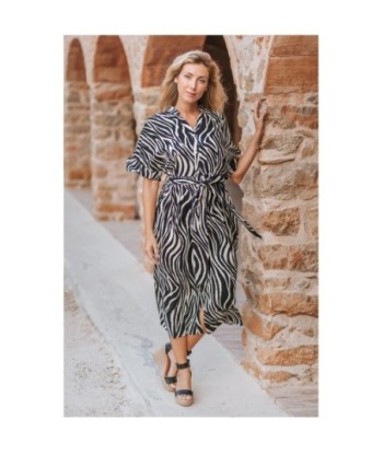 Vestido Largo Midi Mujer Estampado Animal Print, Elegante y Casual, Ideal para Fiesta y Ocasiones Especiales,