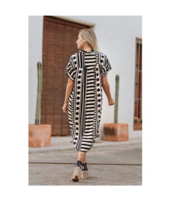 Isla Bonita By SIGRIS Vestido Camisero de Viscosa con Estampado Geométrico