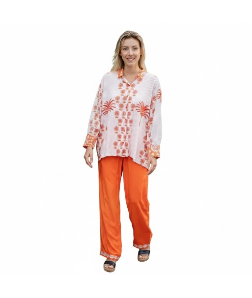 Isla Bonita By SIGRIS Camisa de Algodón con Estampado Tropical