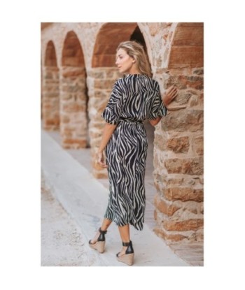 Vestido Largo Midi Mujer Estampado Animal Print, Elegante y Casual, Ideal para Fiesta y Ocasiones Especiales,