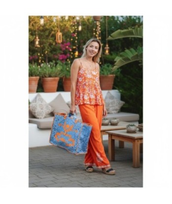 Isla Bonita By SIGRIS Pantalones de Algodón Naranja para Mujer