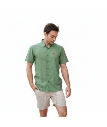 Isla Bonita By SIGRIS Camisa de Hombre Verde 100% Algodón
