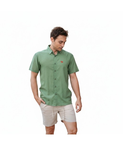 Isla Bonita By SIGRIS Camisa de Hombre Verde 100% Algodón