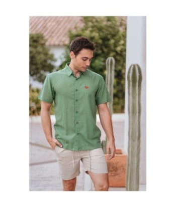 Isla Bonita By SIGRIS Camisa de Hombre Verde 100% Algodón