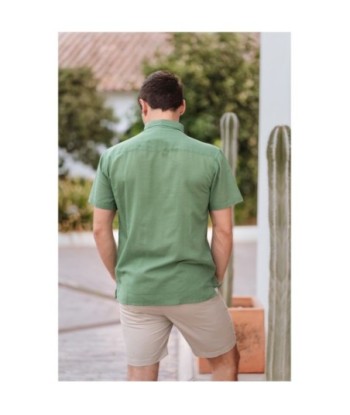 Isla Bonita By SIGRIS Camisa de Hombre Verde 100% Algodón