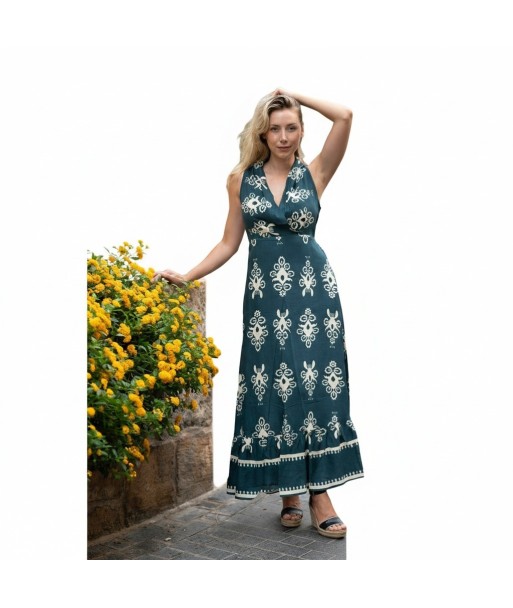 Isla Bonita By SIGRIS Vestido Largo de Rayon 100% con Diseño Floral