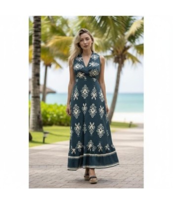 Isla Bonita By SIGRIS Vestido Largo de Rayon 100% con Diseño Floral