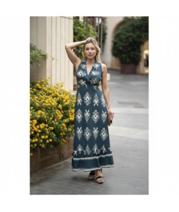 Isla Bonita By SIGRIS Vestido Largo de Rayon 100% con Diseño Floral