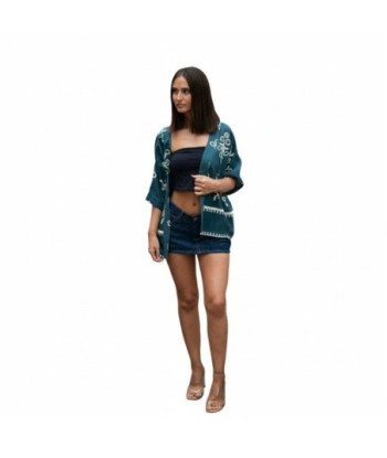 Isla Bonita By SIGRIS Kimono de Rayón 100% con Bordado Elegante