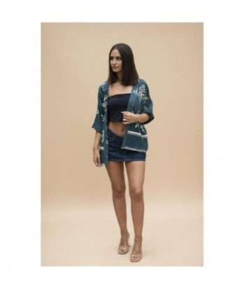 Isla Bonita By SIGRIS Kimono de Rayón 100% con Bordado Elegante