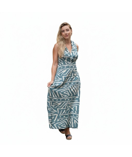 Isla Bonita By SIGRIS Vestido Largo de Rayón 100% con Diseño Étnico