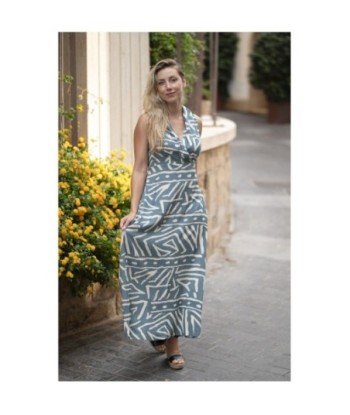 Isla Bonita By SIGRIS Vestido Largo de Rayón 100% con Diseño Étnico