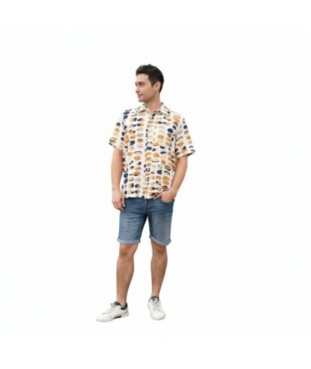 Isla Bonita By SIGRIS Camisa Hombre de Algodón con Estampado Moderno