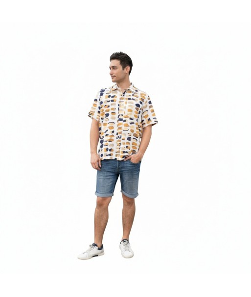 Isla Bonita By SIGRIS Camisa Hombre de Algodón con Estampado Moderno