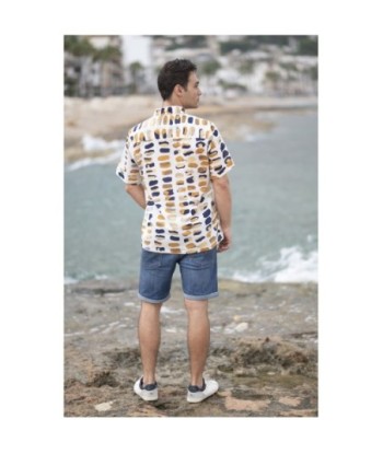 Isla Bonita By SIGRIS Camisa Hombre de Algodón con Estampado Moderno